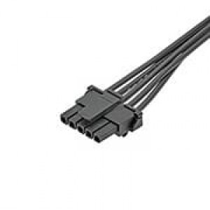 145132-0503, Шнуры питания для постоянного тока Micro-Fit OTS Cbl ASSY 300mm 5CKT Blk