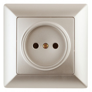 4-201-04 Розетка 2P, 16А-250В, СУ, Solo, шампань (10/200/2400) Б0043308