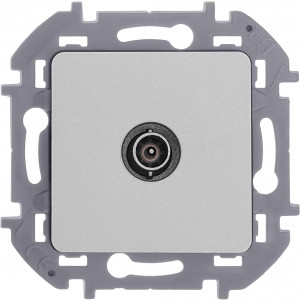 Розетка телевизионная проходная TV Inspiria 14дБ 5-862мГц механизм алюм. Leg 673862