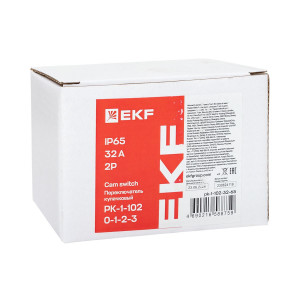 Переключатель кулачковый ПК-1-102 32А 2P -0-1-2-3- IP65 EKF