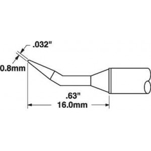 STTC-140-PK, Паяльники Cart. Conical Bent 0.4mm(0.016 
