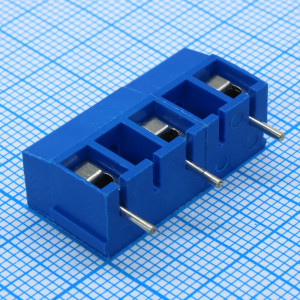 DG300-5.0-03P-22-00A(H), Винтовой клеммный блок с защитой провода, 3 контакта. Серия DG300-5.0