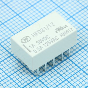 HFD31/12, Реле сигнальное сверхминиатюрное 2А две группы на переключение катушка 12В