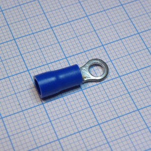 RV1.25-3.7M  Blue, наконечник кабельный кольцевой с изоляцией d=3.7мм, сеч. пров.0.5-1.5мм2