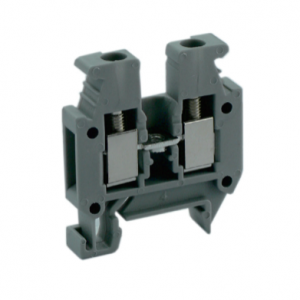 Проходная клемма (MINI) UKJ-2.5M, Проходная клемма, MINI, боковой подвод кабеля, 2 точки подключения, тип фиксации провода: винтовой, номинальное сечение: 2,5 мм кв., 32A, 400V, ширина: 5,2 мм, цвет: серый, тип монтажа: DIN15