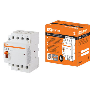 Контактор модульный с ручным управлением КМ63/4-63 4НО 230В АС SQ0213-0107