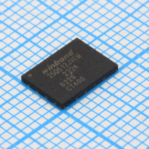W25Q512JVEIM/REEL, Флэш-память шина SPI, 2хSPI, 4хSPI питание 2.7....3.6В 512Мбит 64Mx8 6нс 8-Pin WSON EP