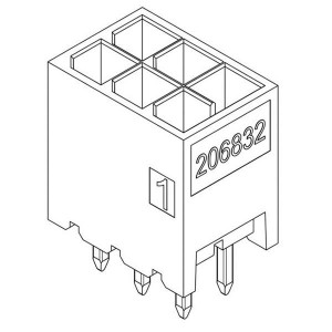 206832-1601, Проводные клеммы и зажимы Micro-Fit Plus Vert HDR ASSY 2X8 Tin Lu