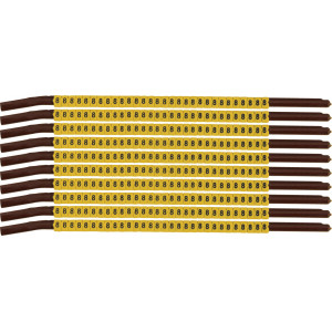 brd333908, SCNG-15-8 клипсы жёлтые, 300шт/упак, для провода 3,8-4,6мм диаметра, легенда 8