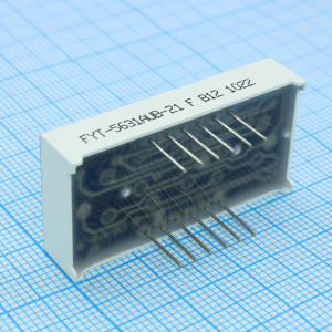FYT-5631AUB-21, 3-х разрядный индикатор 14,2мм/синий/470нм/80-120мКд/ОК