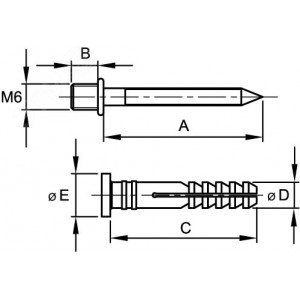 Комплект крепежный для стальных хомутов (винт-шуруп и дюбель) 63768
