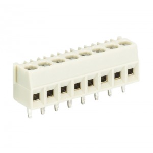 Клемма Wiecon 8893 / 8 OB, Клемма, горизонтальный подвод кабеля, на плату, шаг: 3.81 мм, 8 полюсов, фиксация провода винтовая, исполнение: без маркировки, 300V, 10A, цвет: серый