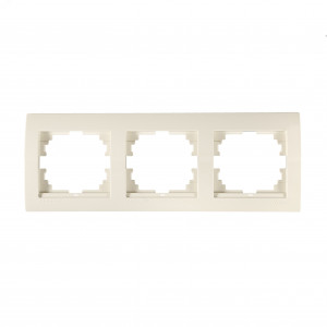 DERIY Рамка х3 гориз. крем 702-0300-148