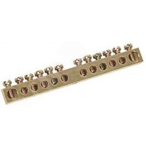 Шина PEN "земля-ноль" 6х9мм 12/1 (12групп/креп по центр) YNN10-12-100