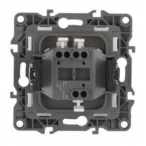 Выключатель 1-кл. СП Эра12 12-1101-05 10А IP20 250В 10AX механизм антрацит Б0014625