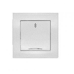 Переключатель проходной 1-кл. СП Бриллиант 10А IP20 с подсветкой бел. 7947380