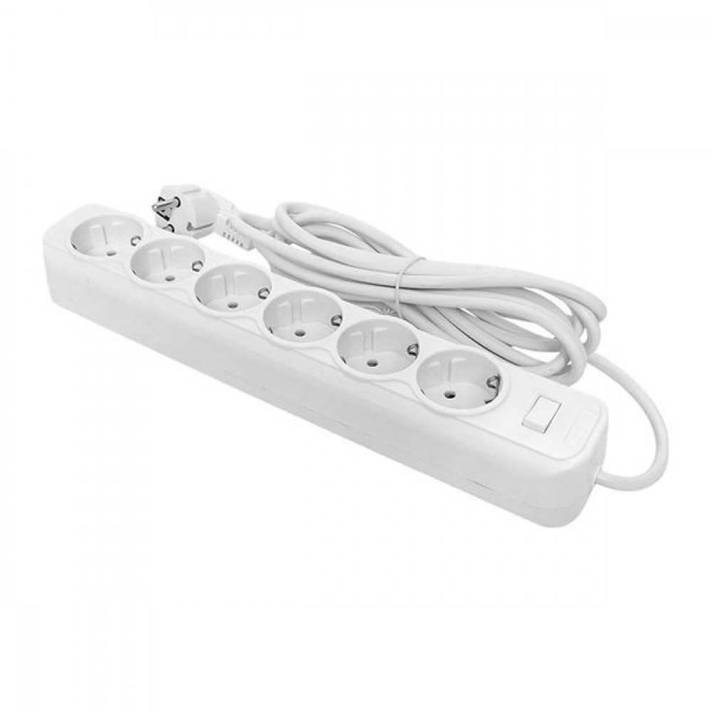 Изображение товара Сетевой фильтр 6 розеток 1.8м 16А IP20 Белый EKF UFA16-310-6-018