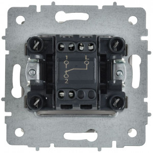 BRITE Выключатель 1-клавишный проходной 10А ВС10-1-6-БрАБ арктический белый IEK BR-V12-0-10-K91