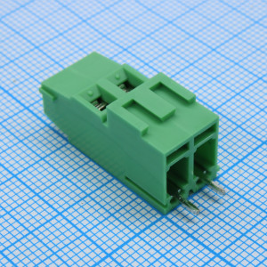 GT500H-5.08-02P-14-00, Винтовой клеммный блок c рельефной обоймой, 2 контакта. Серия GT500H-5.08