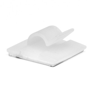 Клипса самоклеящаяся для кругл.кабеля,белая, 10х5х4,9 (новый аналог R) 25430