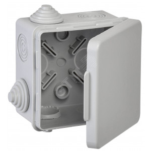 Коробка расп. КМ 80х80х50мм о/к IP54 4 вв. (7035) UKO31-080-080-050-K03-54G