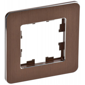 BRITE Рамка 1-мест. РУ-1-1-Бр металл коричн. RE AL BR-M12-M-21-K30