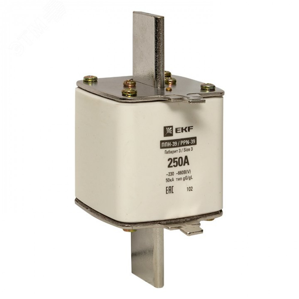 Изображение товара Вставка плавкая ППН-39 630/250А PROxima EKF типоразмер 3