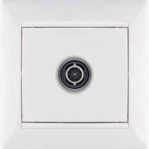 VALENA Розетка телевизионная TV звезда в рамку белая 1.5дБ 774429