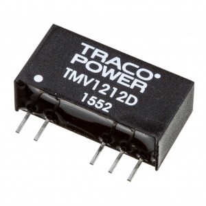 TMV 1212D, Преобразователь DC-DC на печатную плату вход 12В двуполярный выход 12В/-12В 0.04A/-0.04A 1Вт 5-Pin SIP