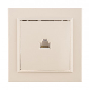 Розетка RJ-45 1-мест. СП бежевый Минск EKF