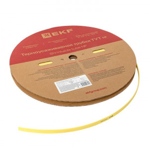 Термоусаживаемая трубка ТУТ нг 8/4 желтая рулон PROxima tut-8-y