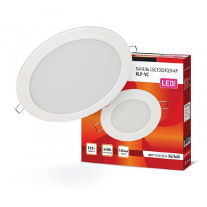 Светильник светодиодный RLP-VC 18Вт 6500К IP40 1440лм 230В 185мм кругл. встраив. панель бел. (аналог Downlight) 4690612024547