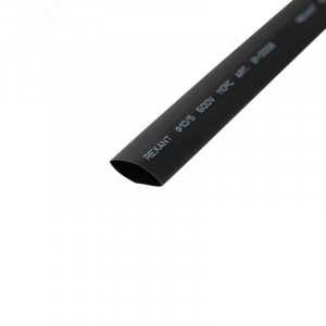 Трубка термоусадочная ТУТ нг 10,0/5,0 черная, термоусаживаемая трубка в метровой нарезке, не поддерживает горение