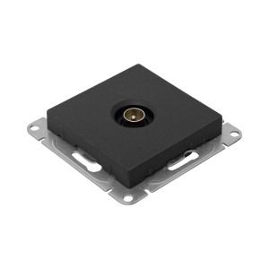 Механизм розетки TV, одиночная, ч-рный Эпика EKF UP1-SOB-TV-1
