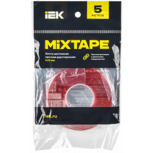 MIXTAPE PRO Лента монтажная прочная двусторонняя 1х12мм 5м IEK MT7-LM30-01-12-05