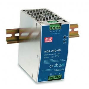 Источник питания на DIN-рейку 24 В,10 А,240 Вт, MEANWELL, I класс защиты, 63х125х113 мм NDR-240-24