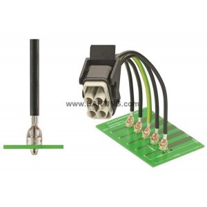 09080007222, Сверхмощные разъемы питания Han Fast-Lock 1,5- 2,5qmm ang slvr plt