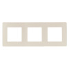Рамка для розеток и выключателей Серия 12 12-5103-02 на 3 поста, Сатин, слоновая кость Б0052520