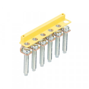 Соединительная перемычка IVB WKN 6TK-6, Соединительная перемычка, 6 полюсов, изолированная, винтовая, для клемм: WKN 6 TK... цвет: желтый