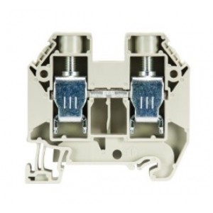 Проходная клемма WT 16, Проходная клемма, тип фиксации провода: винтовой, номинальное сечение: 16 мм кв., 76A, 1000V, ширина: 12 мм, цвет: серый, тип монтажа: DIN35