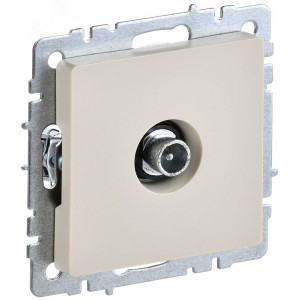 BRITE Розетка TV проходная РТВ10-0-БрКр бежевый BR-A10-P-K10
