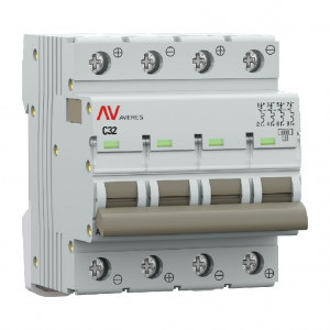 mcb6-DC-4-32C-av Выключатель автоматический AV-6 DC 4P 32A (C) 6kA EKF AVERES(кр.30шт)