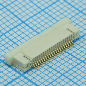 2-1734592-0, Соединитель FPC 20 контактов шаг 0.5мм угловой для поверхностного монтажа лента на катушке
