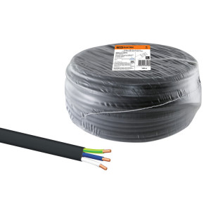 Кабель ВВГ-П нг(А) 3х2,5 ок(N, PE)-0,66 ГОСТ (100м) SQ0117-0072