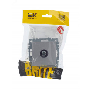 BRITE Розетка TV проходная РТВ10-0-БрА алюминий BR-A10-P-K47