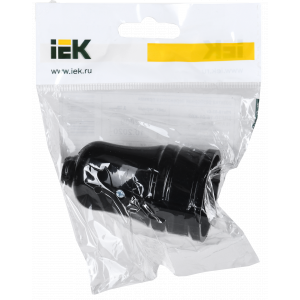 Розетка разборная РПп10-02-Ст 16А прямая с заземл. черн. ERP10-16-01-K02