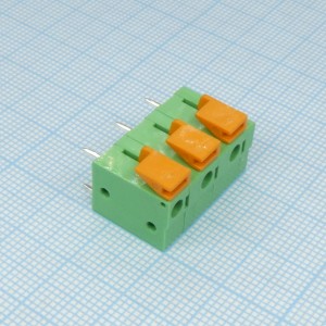 DG142V-7.62-03P-14-00A(H), Клеммник нажимной, 3 контакта, шаг 7,62мм