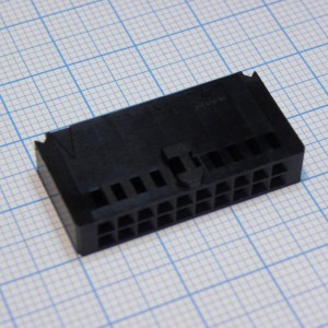 102387-4, Кожух разъема RCP 20 местн. 2.54мм с захватом для монтажа кабеля