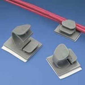 LWC75-A-C, Кабельный монтаж и принадлежности Latching Wire Clip Adh., .75 (19.1mm)