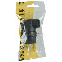 Вилка электрич. с боковым вводом ОМЕГА с заземл. IP44 ВБу3-1-0м каучук IEK PKR01-U-016-2-K02